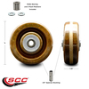 Service Caster SCC - 4" High Temp Phenolic Wheel w/Roller Bearing - 3/8" Bore -400 lbs Capacity SCC-PHRHT415-38